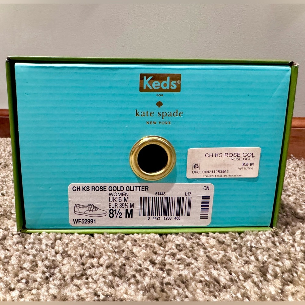 Keds X Kate Spade New York Champion Rose Gold Glitter Sneakers - Picture 5 of 7